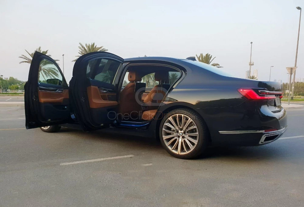 Black BMW 730Li 2020 for rent in Dubai 4